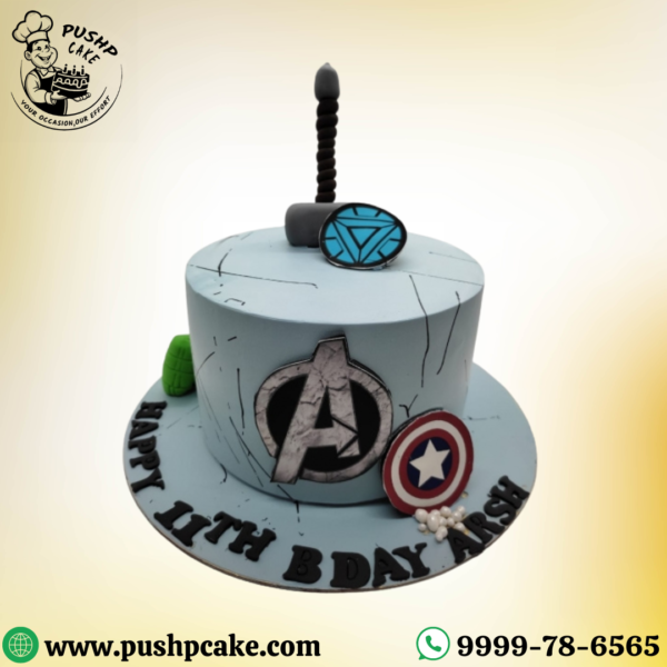Thor and Captain America Cake